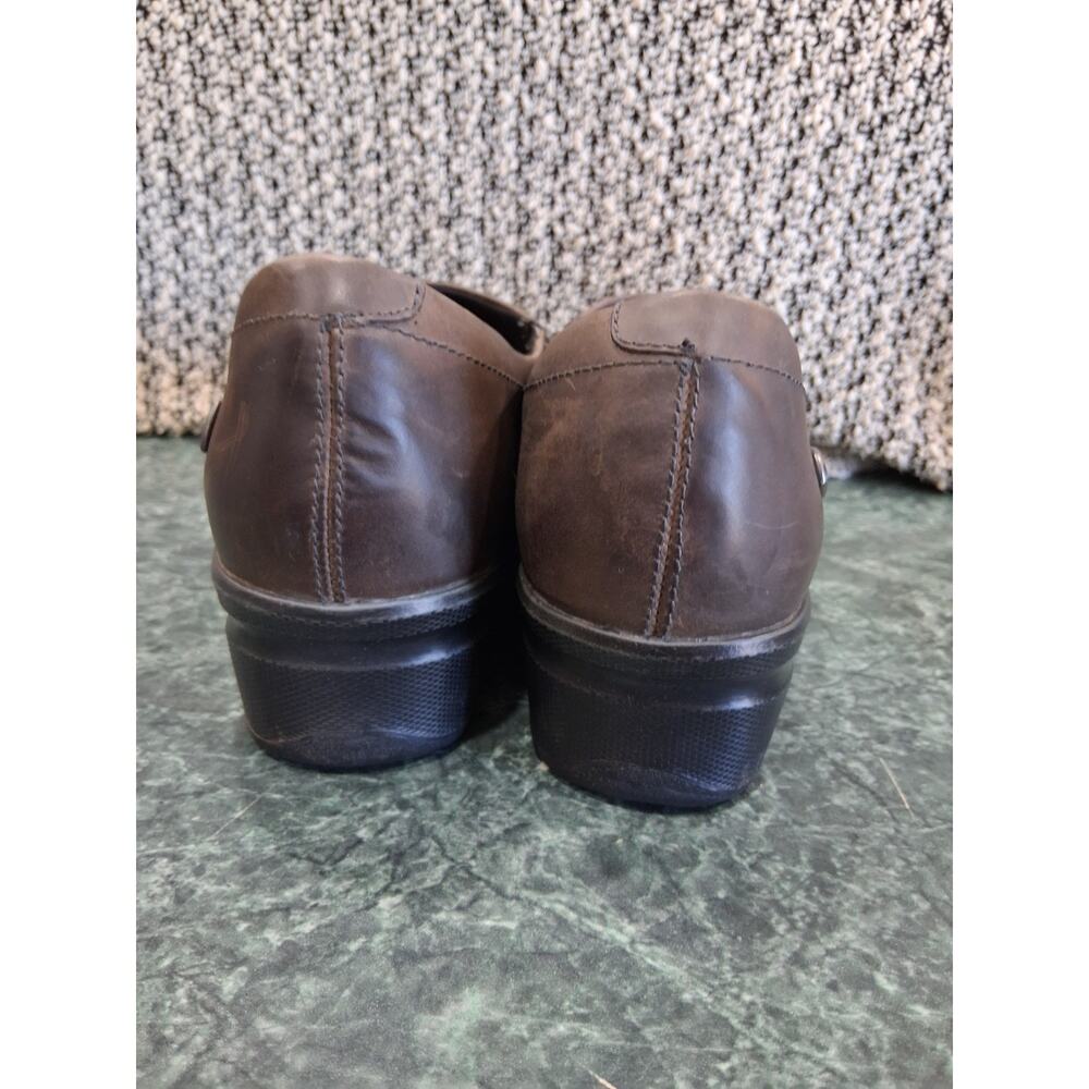 Keen Mora Button 1014106 Clogs Womens Sz 10 Brown Leather Slip On Casual Shoes - Picture 4 of 10